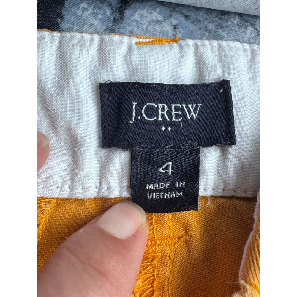 J. Crew Chino Low Rise Reimagined Women's Size 4 Yellow 100% Cotton Shorts H5616